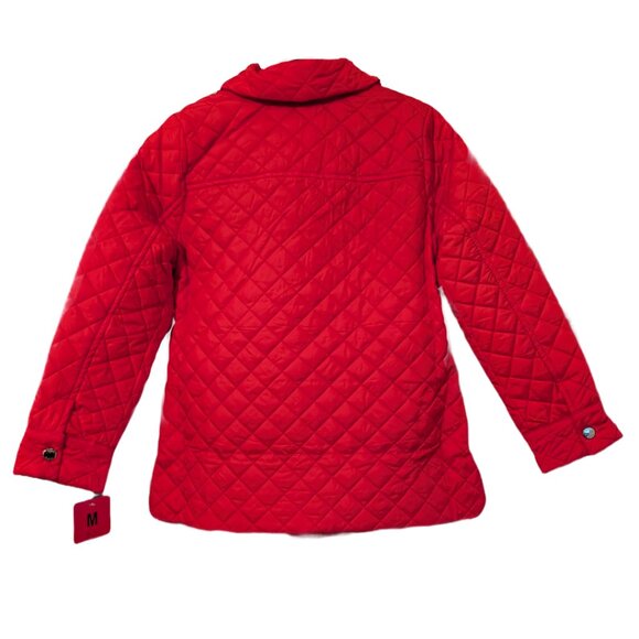 NWT Anne Klein Women's Red Quilted Jacket - Picture 4 of 9